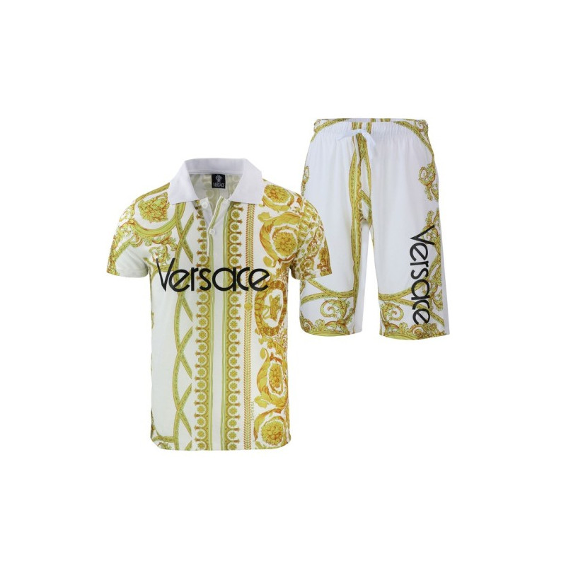 Versace Men's Polo Shirt & Short Set Closing Out