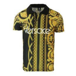 Versace Men's Polo Shirt & Short Set Black