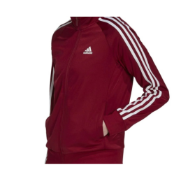 Adidas 3-Stripe Tricoat Track Set Jacket & Pants Burgundy