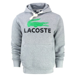 Lacoste Men’s Cotton Fleece Pullover Hoodie & Pants Set Gray