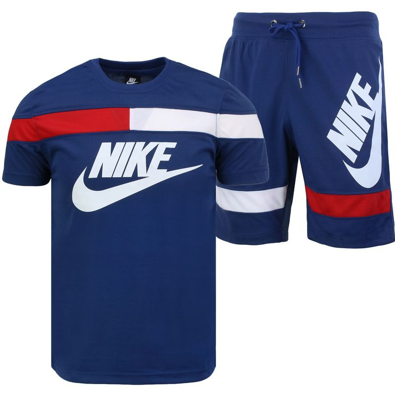 Nike Men's Colorblock Crewneck  Top & Short Set