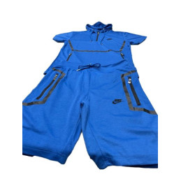 Nike Sportswear Tech Fleece Short-Sleeve Full Zip Hoodie & Short Set