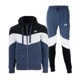 Nike Sportswear Colorblock  Full-Zip Hoodie & Pants Set Navy