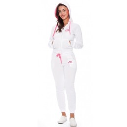 Nike Sportswear Club Fleece Women's Full Zip Hoodie & Pants Set White