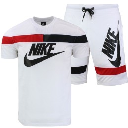 Nike Men's Colorblock Crewneck  Top & Short Set