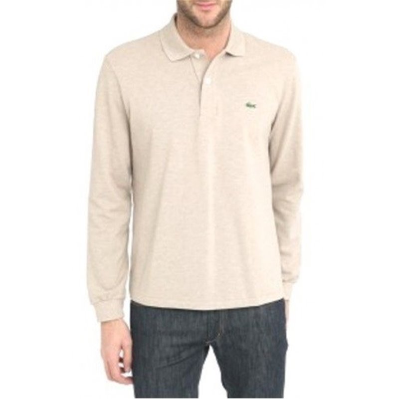 Lacoste Long Sleeve Pique Polo Shirt Tan