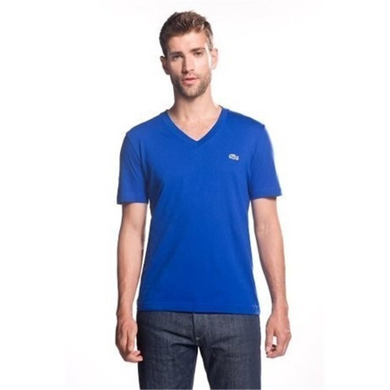 Lacoste Men's Pima Cotton V-Neck T-Shirt  Royal