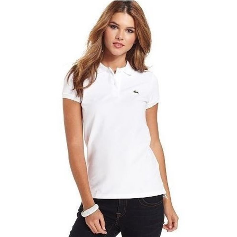 Lacoste Womens Classic Short Sleeve Polo Shirt - White