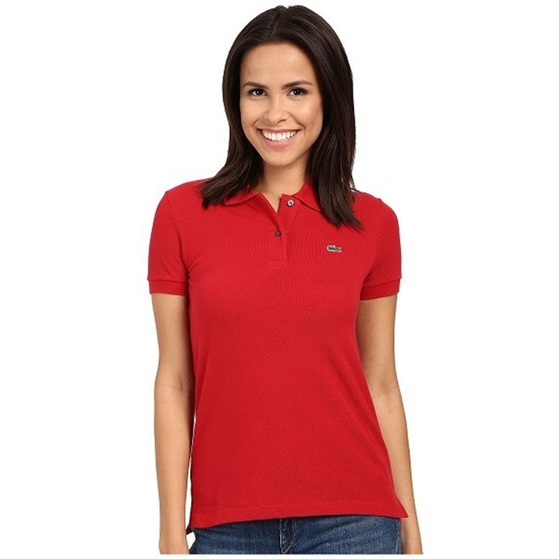 Lacoste Womens Classic Short Sleeve Polo Shirt - Red