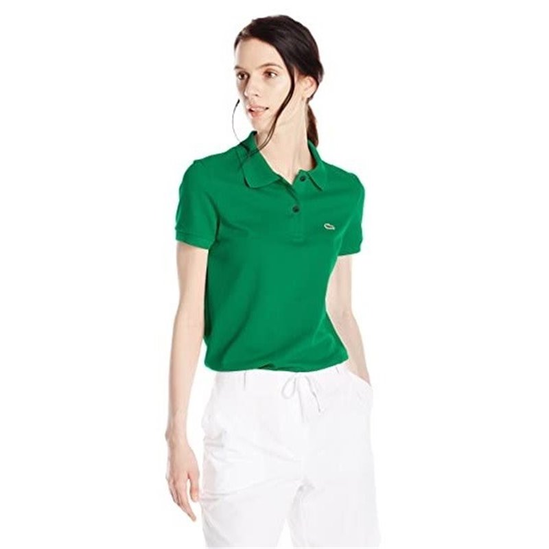 Lacoste Womens  Short Sleeve Polo Shirt -Kelly  Green