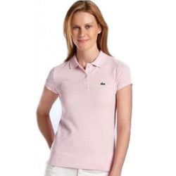 Lacoste Womens Classic Short Sleeve Polo Shirt - Pink