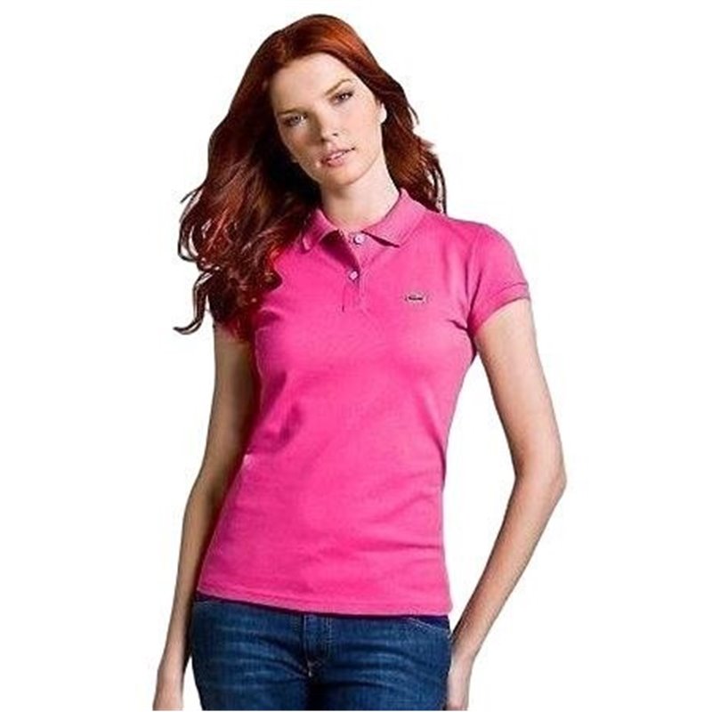 Lacoste Womens Classic Short Sleeve Polo Shirt - Hot Pink