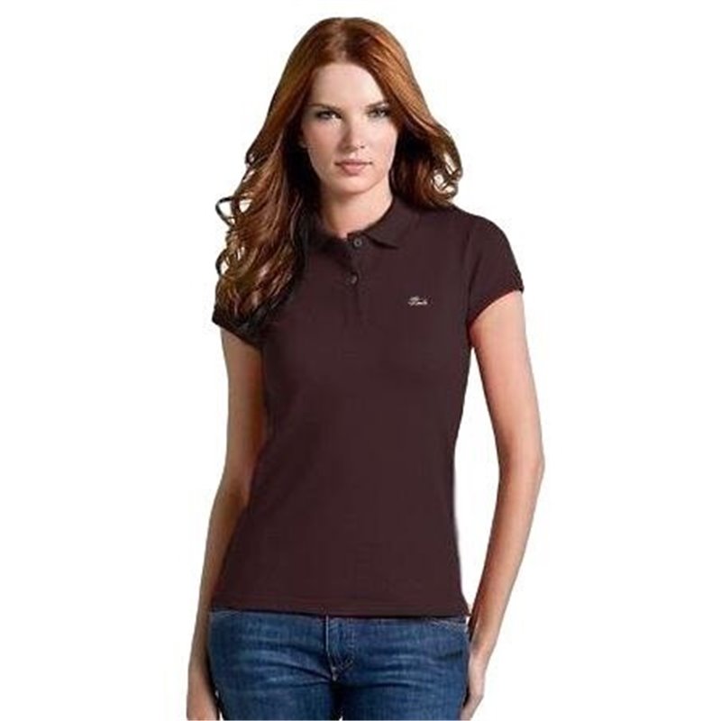 Lacoste Womens Classic Short Sleeve Polo Shirt - Dark Brown