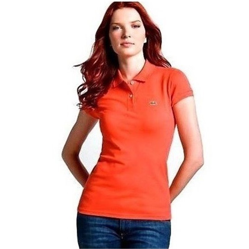 Lacoste Womens Classic Short Sleeve Polo Shirt - Terocota