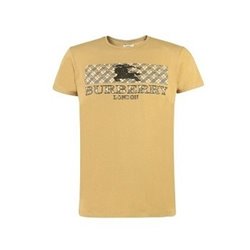 Burberry Men's Crew Neck Graphic Cotton T-Shirt Carml