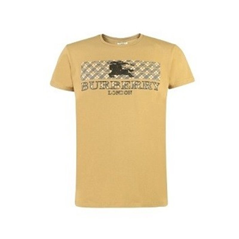 Burberry Men's Crew Neck Graphic Cotton T-Shirt Carml