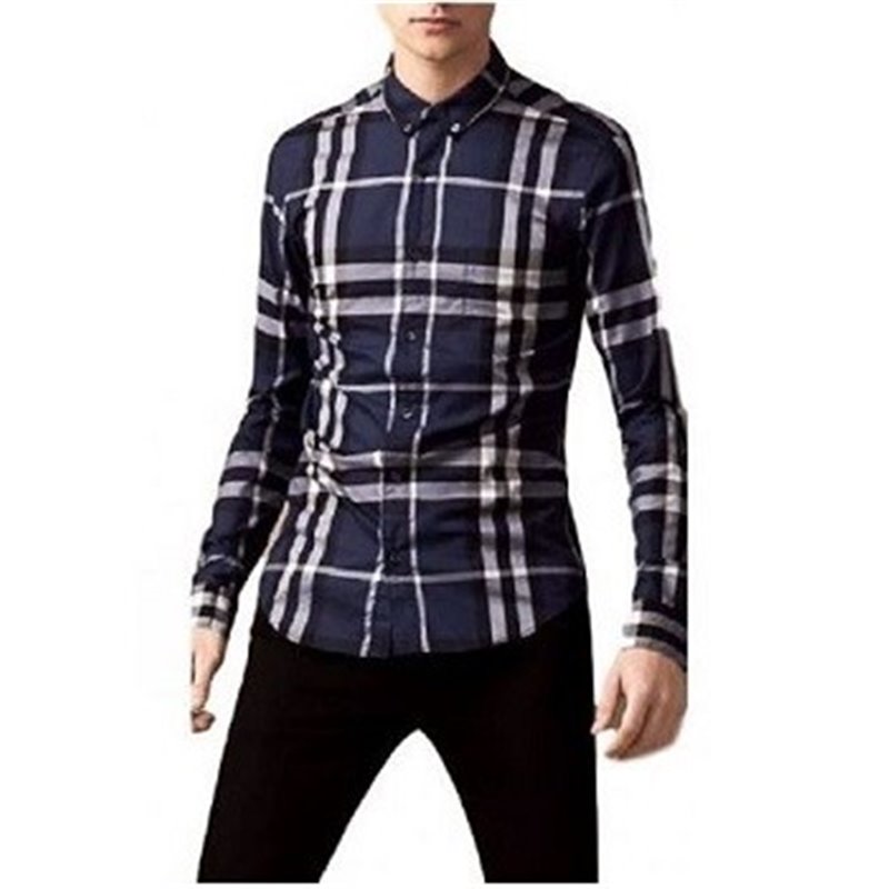 Burberry Brit  Men's Cotton Check Shirt Navy