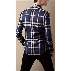 Burberry Brit  Men's Cotton Check Shirt Navy