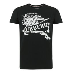 Burberry Men's Cruise Abtot black cotton T-shirt