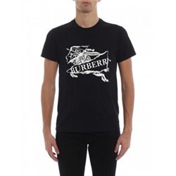 Burberry Men's Cruise Abtot black cotton T-shirt