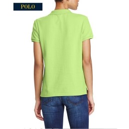 Ralph Lauren Women's Skinny Fit Cotton Mesh Polo Shirt  Green