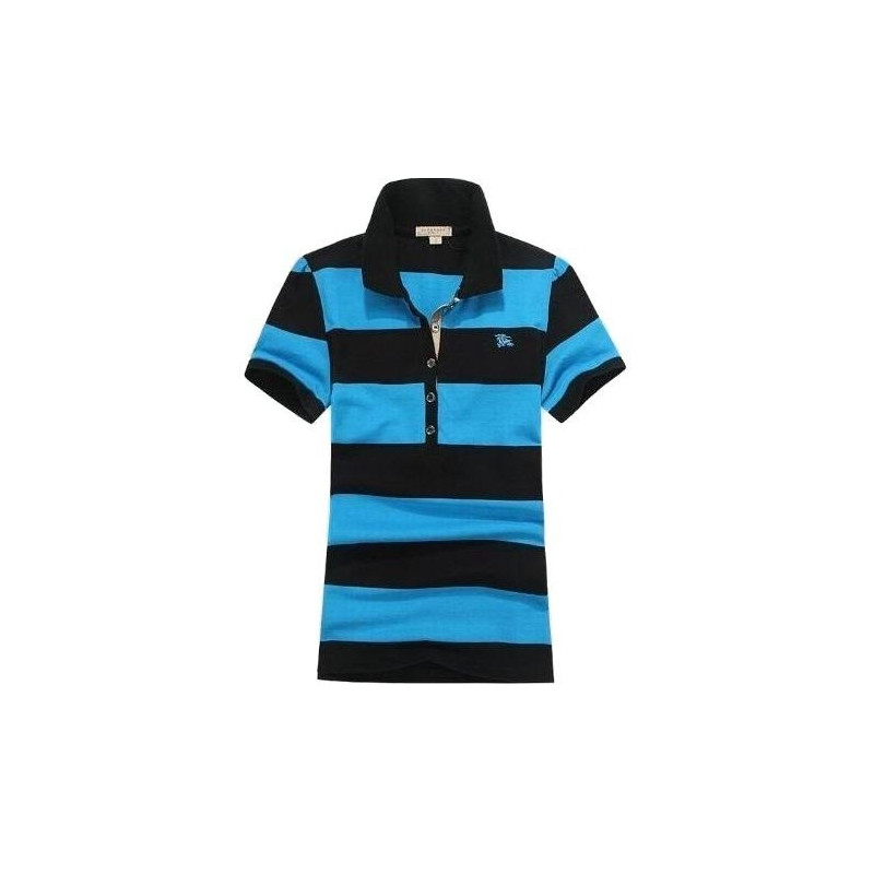 Burberry Women's Striped Cotton Modal Polo Shirt Closeout