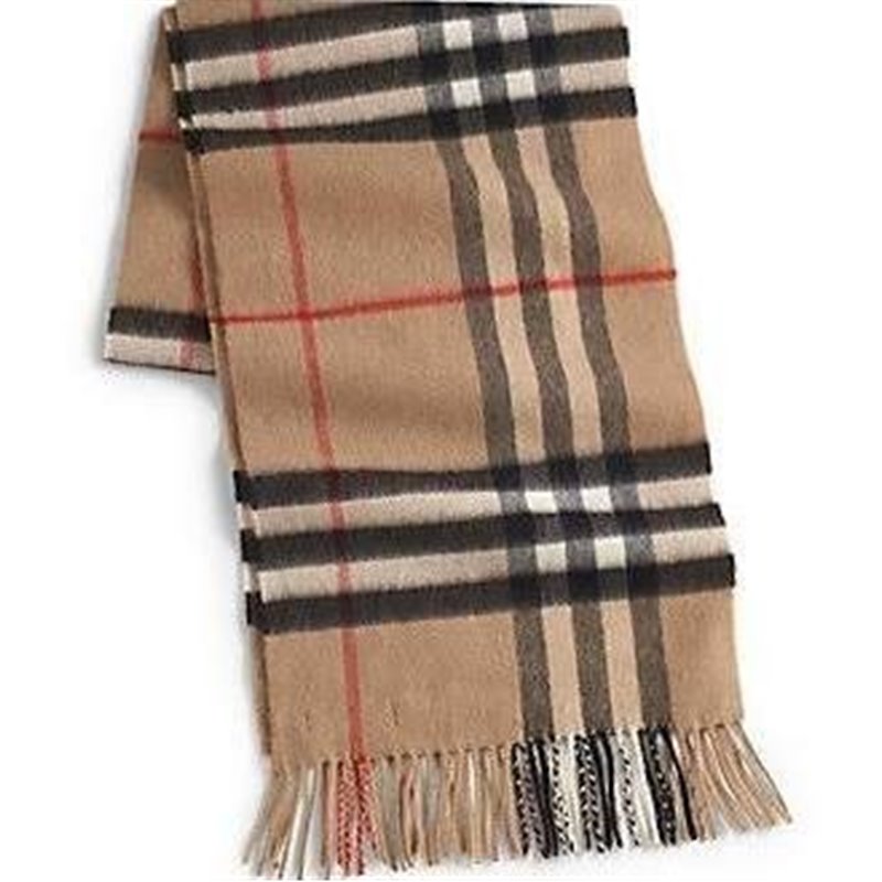 Burberry Exploded Giant Check Cashmere Scarf-Carmel