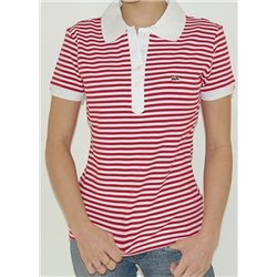 Lacoste  Women's Stripe Short Sleeve Polo Shirt