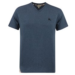 Burberry Brit Men's V Neck T- Shirt Heather