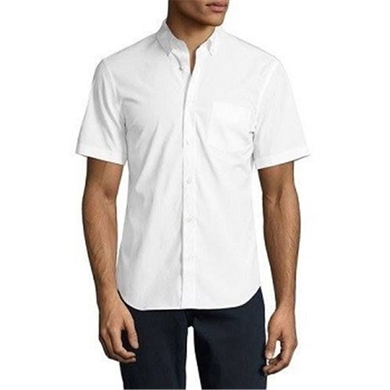 Burberrymen's Short  Sleeve Check Inner Collar  White