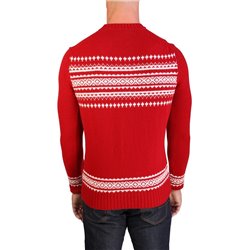 MONCLER Moncler Men's Virgin Wool Holiday Crewneck Sweater Red