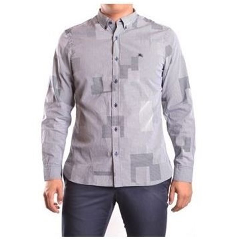 BURBERRY Burberry Men's Grey Cotton Shirt